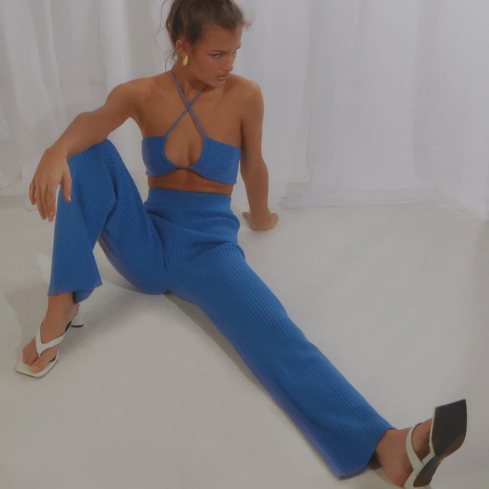 Peppermayo cobalt blue knit set